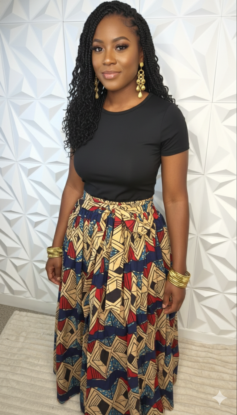 The Ankara Maxi Skirt
