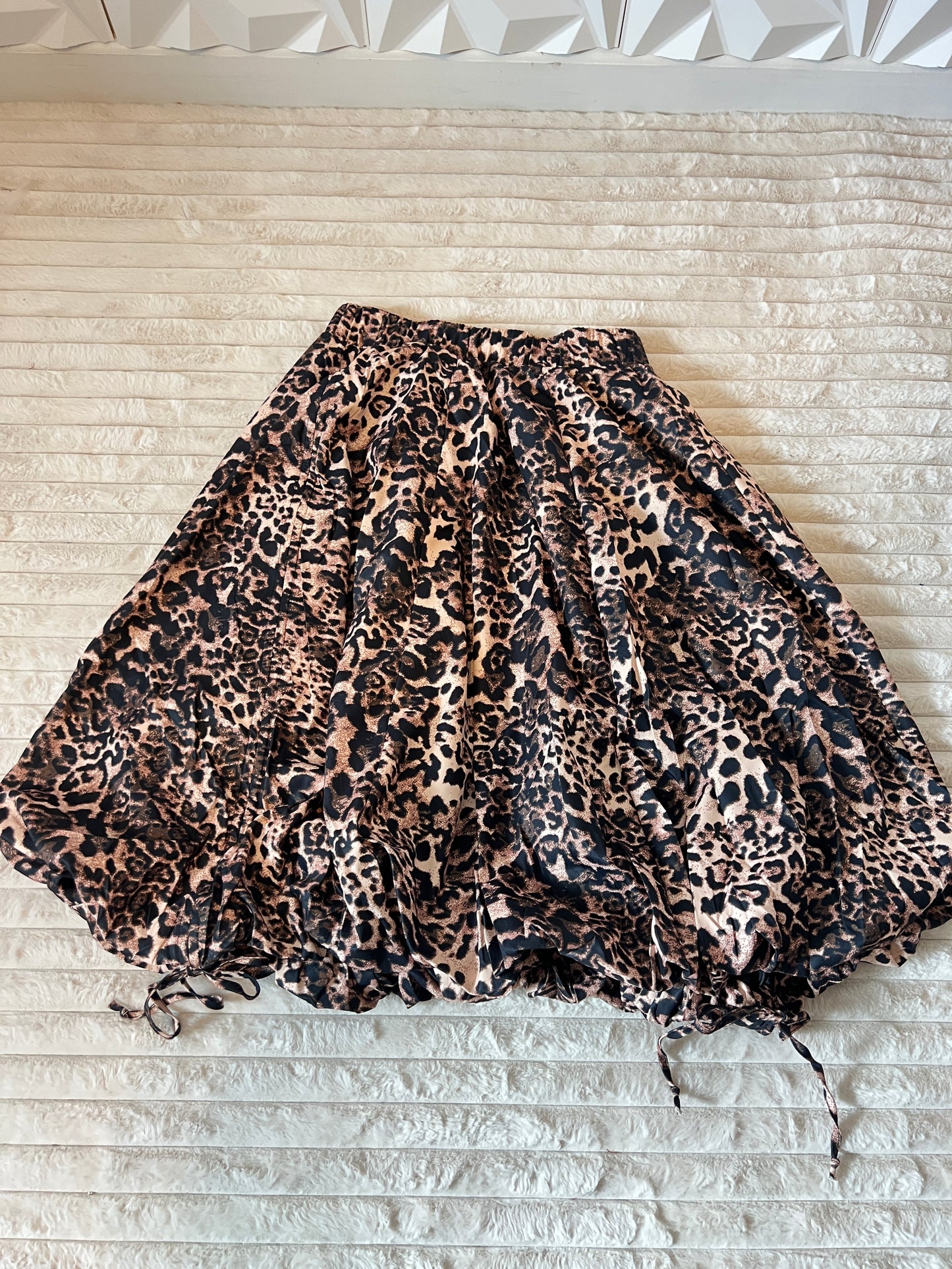 LEOPARD PRINT BUBBLE SKIRT