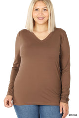 PLUS SIZE LONG SLEEVED POCKET SHIRT