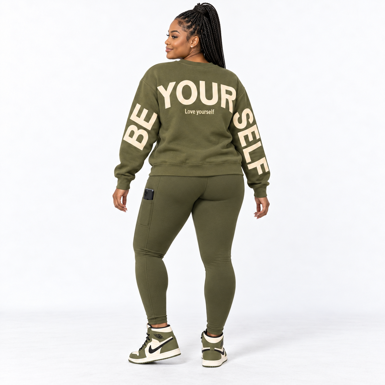 Be Yourself Love Yourself Oversized Sweatshirt