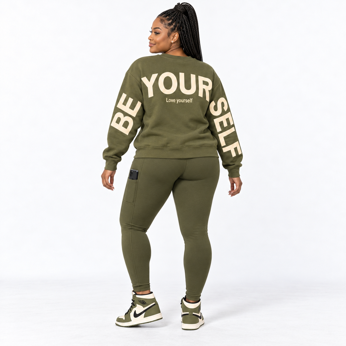 Be Yourself Love Yourself Oversized Sweatshirt