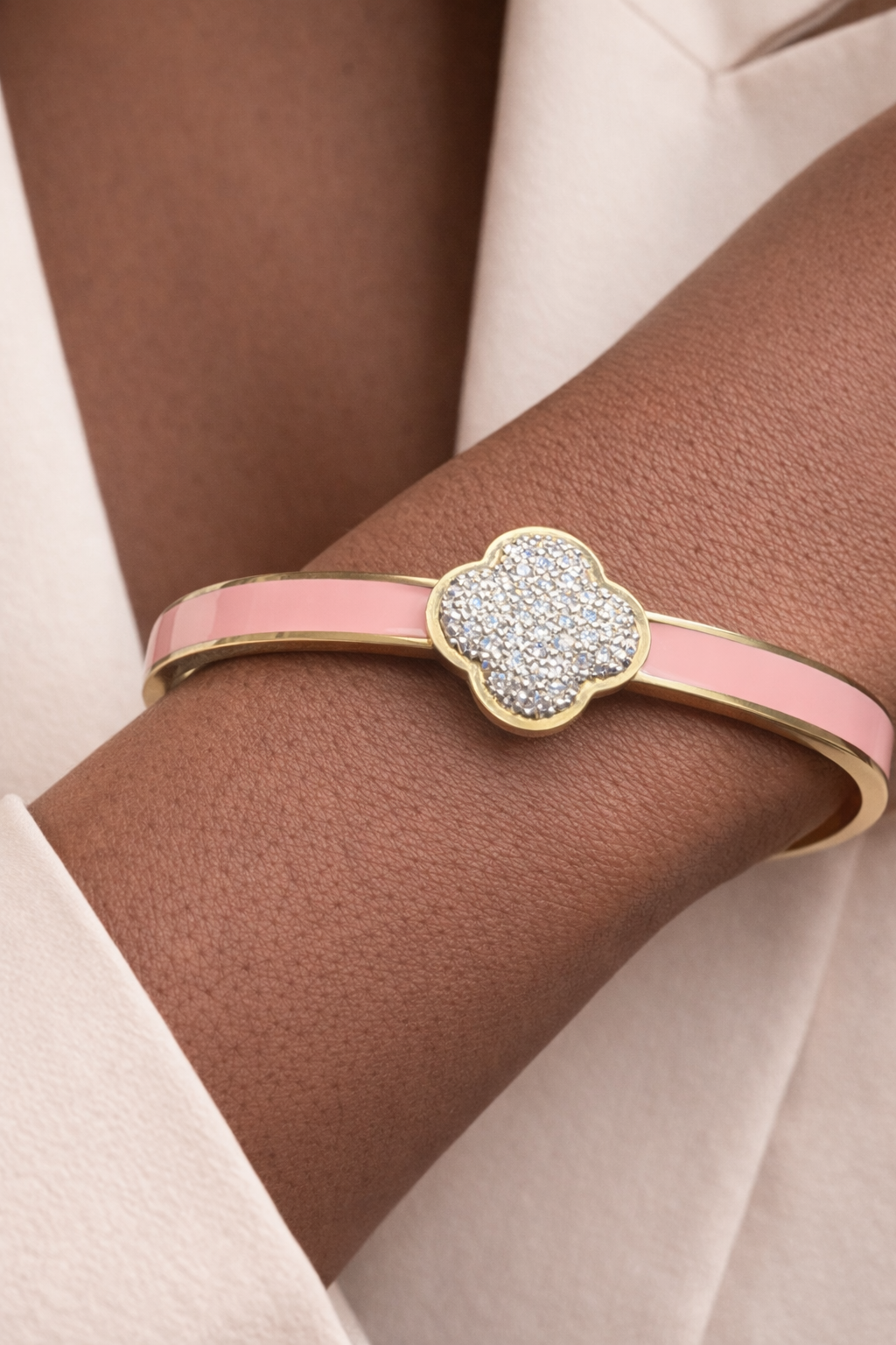 The Soft Luxe Clover Bangle