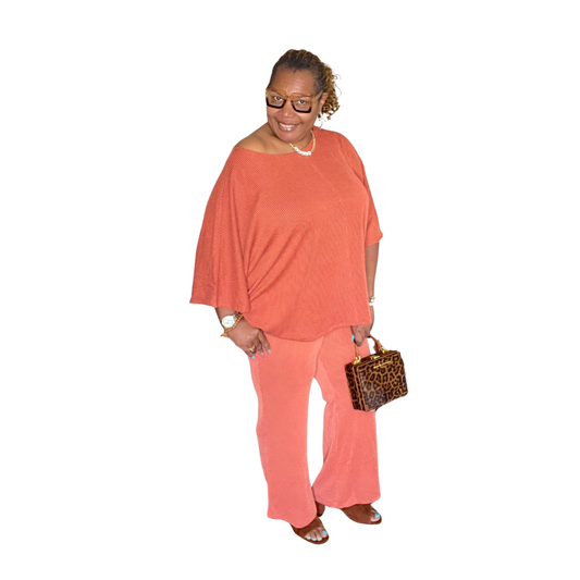 TERRACOTTA RIBBED TRAVEL SET