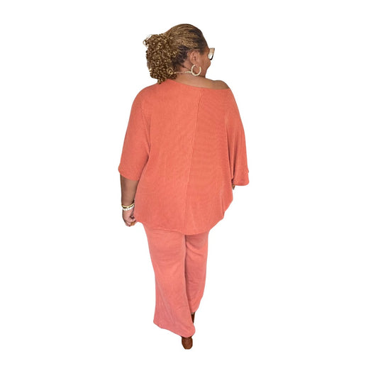 TERRACOTTA RIBBED TRAVEL SET