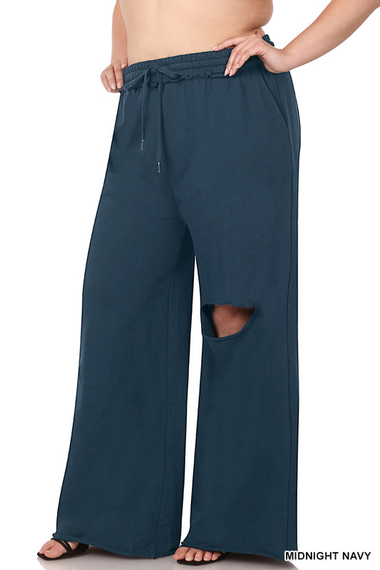 PLUS SIZE FRENCH TERRY PANTS