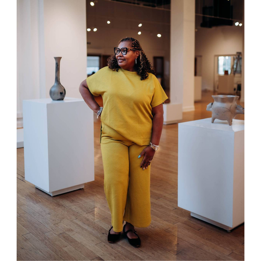 “Golden Hour” Textured Cropped Luxe Set