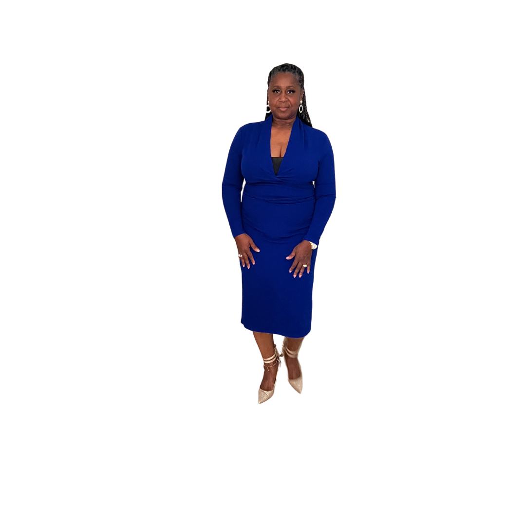 women's plus size royal blue dress Marie Plus Size Gown in Royal Blue
