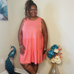 Sleeveless Tiered Short  Dress