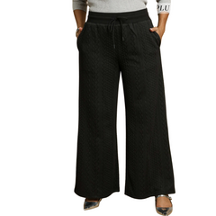 Cozy Luxe Cable Knit Wide Leg Pants – Plus Size
