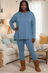 Bellas Butter  V-Neck Legging Set