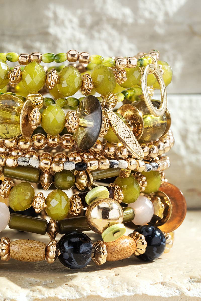 11-in-1 Multi Layered Mixed Beads Bracelet