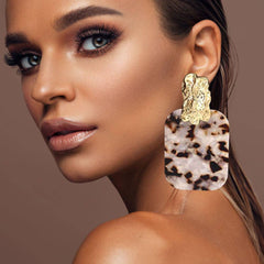 Oversized Patterned  Doorknocker Earrings
